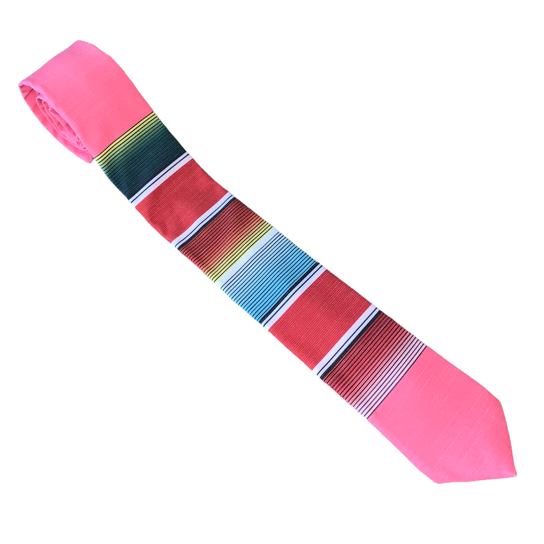 Mexican Blanket (pink) Men's Tie Missionary tie from Kator Shop in Logan, Utah — built to last through daily wear with clean, classic design for elders serving worldwide.