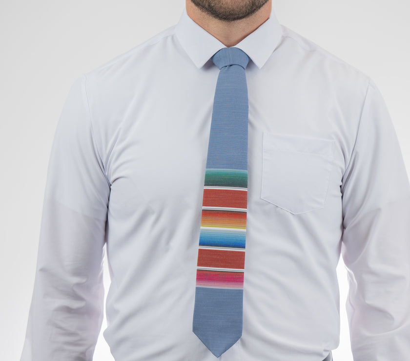 Mexican Blanket (storm-blue) Men's Tie Business tie handcrafted in Logan, Utah — premium material and clean lines for confident everyday office wear.