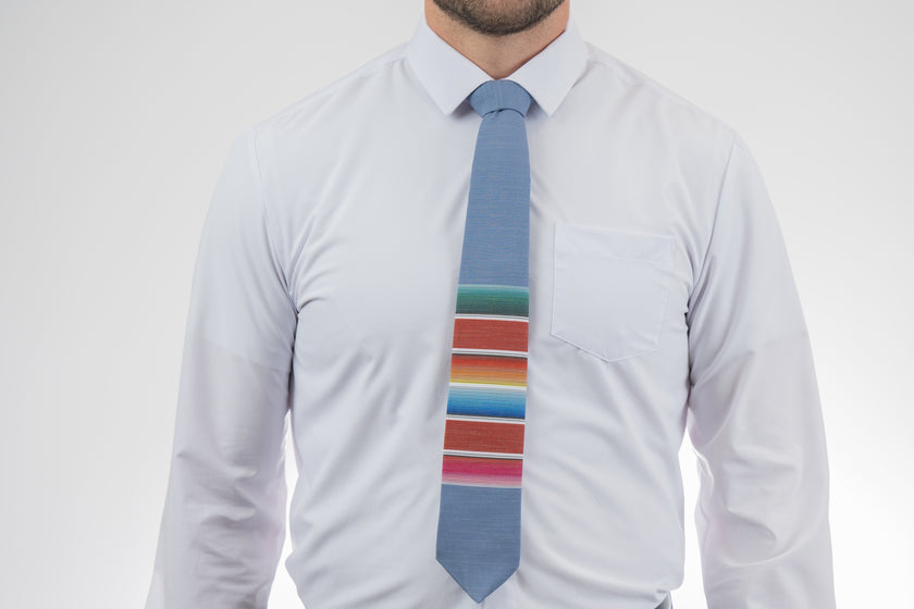 Mexican Blanket (storm-blue) Men's Tie Business tie handcrafted in Logan, Utah — premium material and clean lines for confident everyday office wear.