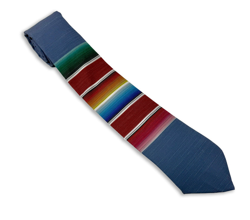 Mexican Blanket (storm-blue) Men's Tie Missionary tie from Kator Shop in Logan, Utah — built to last through daily wear with clean, classic design for elders serving worldwide.