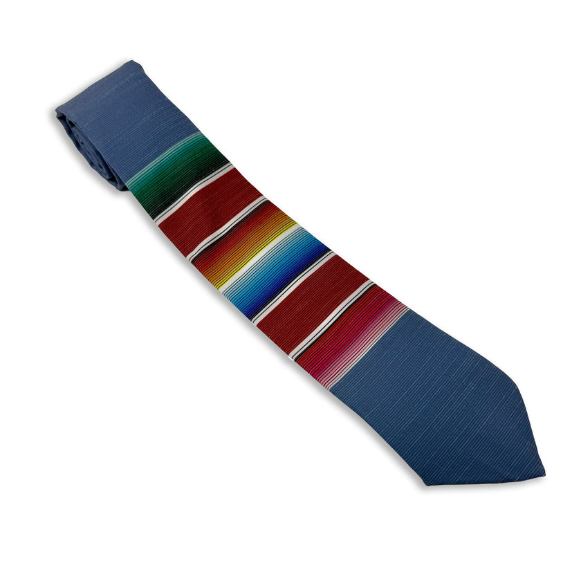 Mexican Blanket (storm-blue) Men's Tie Missionary tie from Kator Shop in Logan, Utah — built to last through daily wear with clean, classic design for elders serving worldwide.