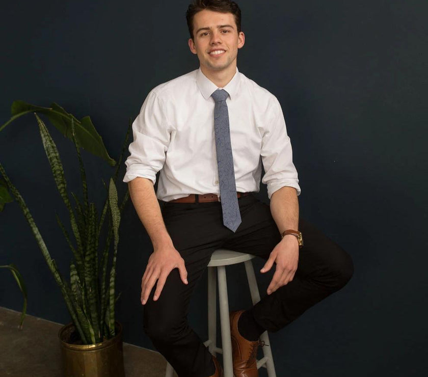 Monstera Sketch Men's Tie Business tie handcrafted in Logan, Utah — premium material and clean lines for confident everyday office wear.