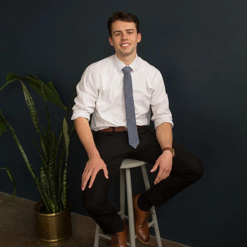 Monstera Sketch Men's Tie Business tie handcrafted in Logan, Utah — premium material and clean lines for confident everyday office wear.