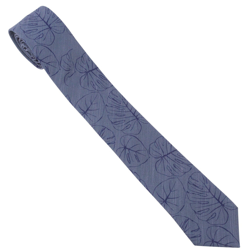Monstera Sketch Men's Tie Missionary tie from Kator Shop in Logan, Utah — built to last through daily wear with clean, classic design for elders serving worldwide.