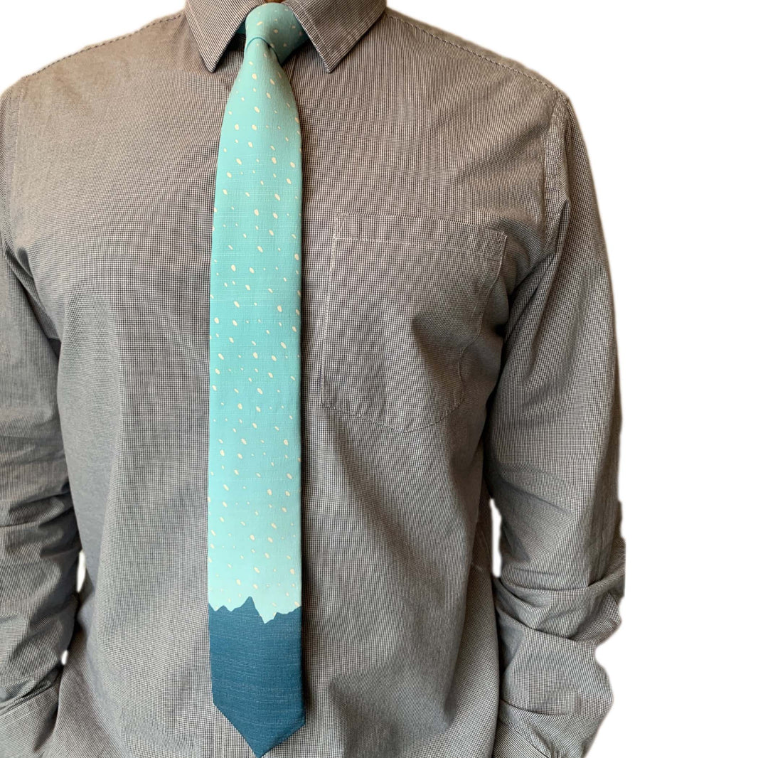 Mountain Time (Light Blue) Men's Tie Business tie from Kator Shop in Logan, Utah — premium material designed for confidence and all-day comfort at work.