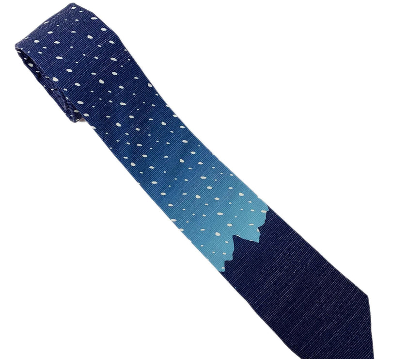Mountain Time (Navy) Men's tie Formal tie from Kator Shop Logan — refined Utah design for galas, ceremonies, and special occasions.