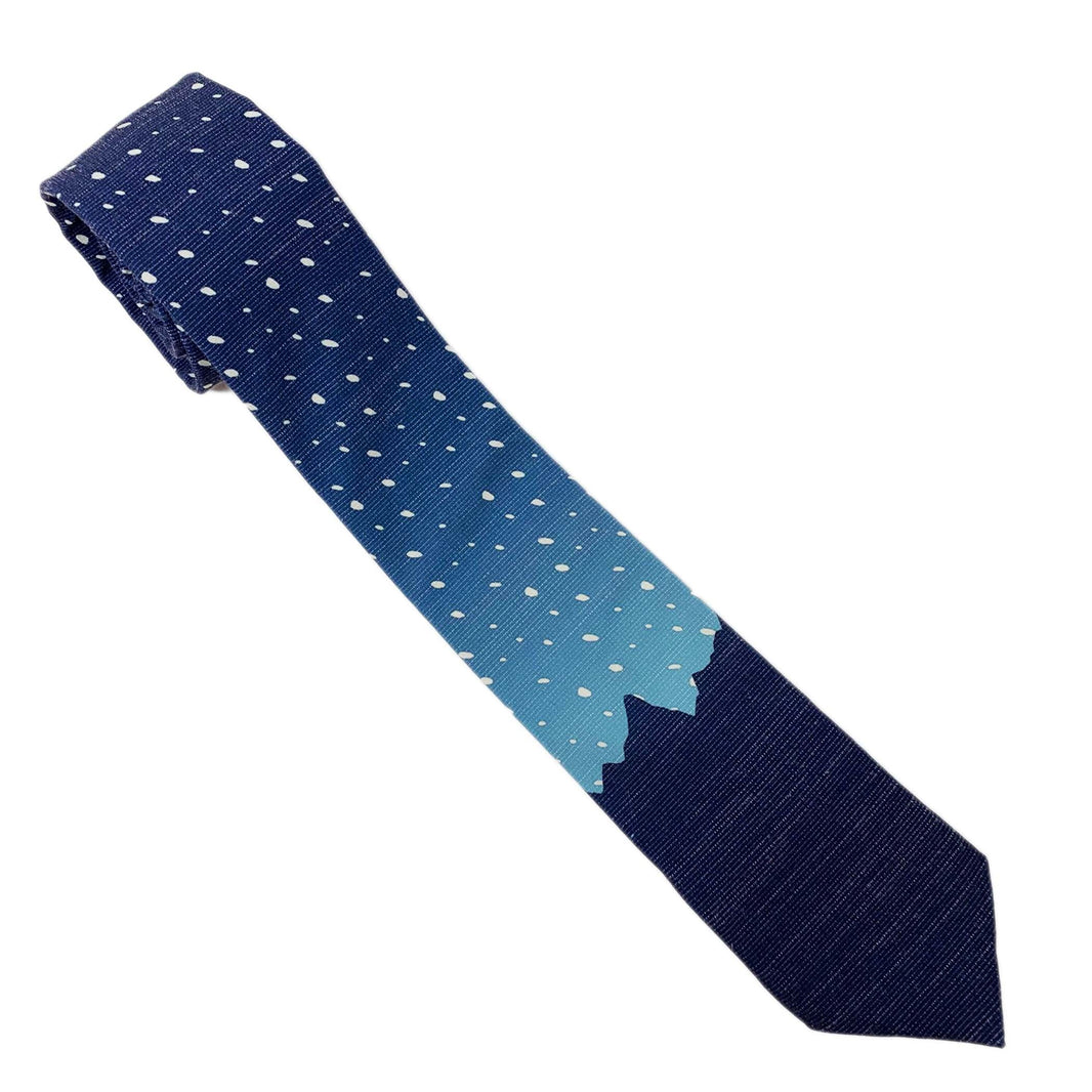 Mountain Time (Navy) Men's tie Formal tie from Kator Shop Logan — refined Utah design for galas, ceremonies, and special occasions.