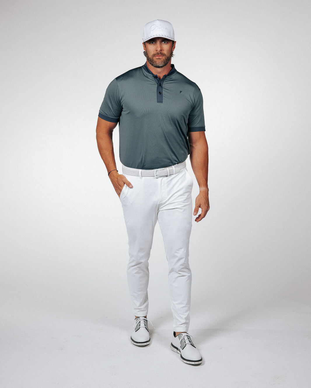 Two Tone Navy/Gray Blade Polo