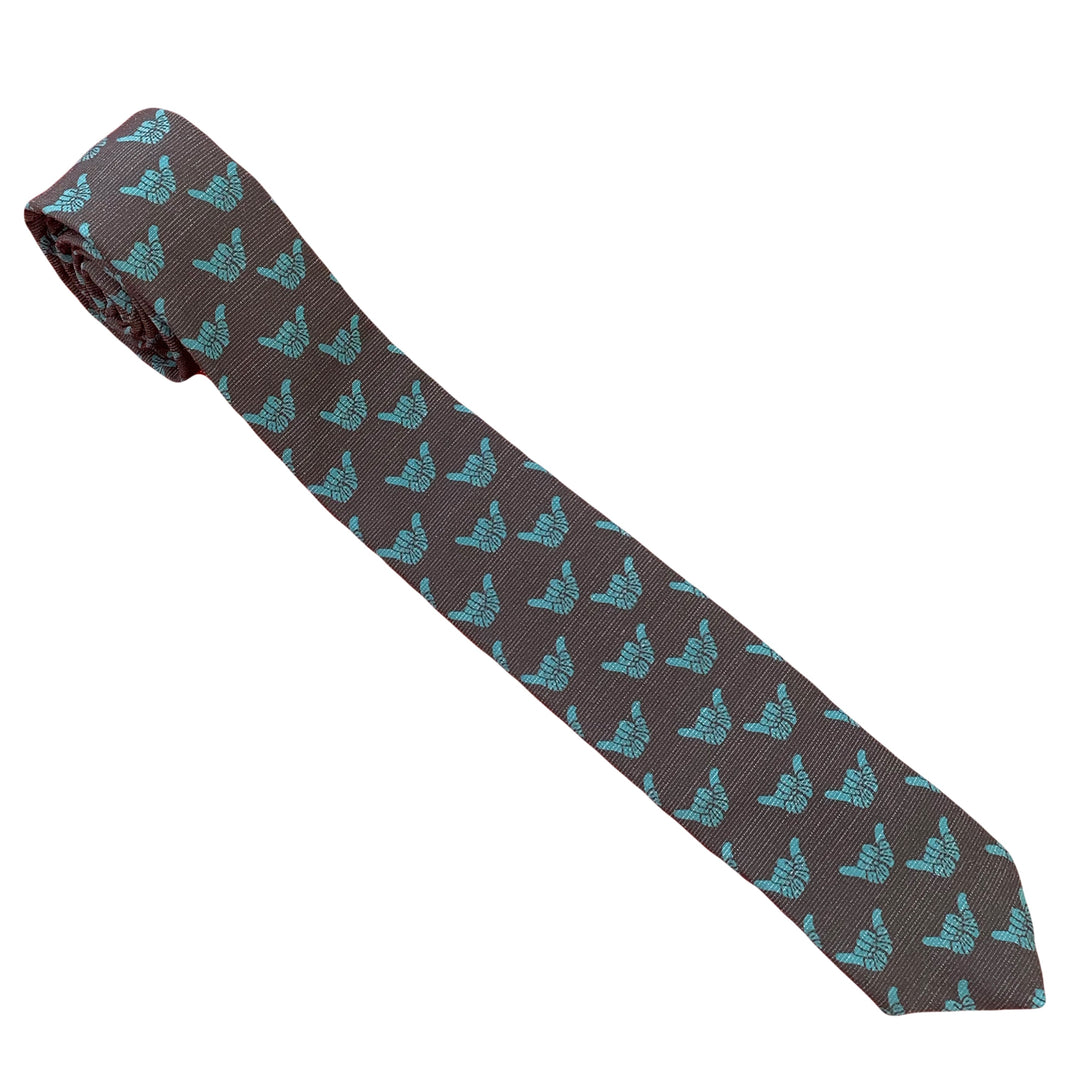 Rad Dad Shaka (Turquoise) Men's Tie Missionary tie built to last through daily wear — crafted in Logan, Utah by Kator Shop for elders serving around the world.
