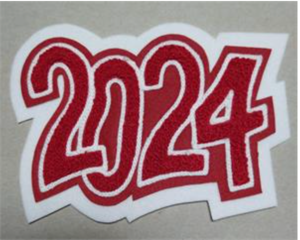 Double Felt Crazy Block Graduation Number