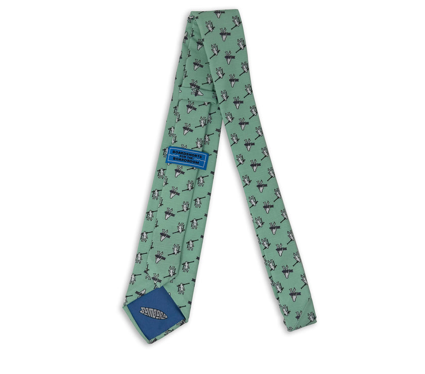 A necktie with yetis, skis, and snowboarding. Casual tie designed by Kator Shop — perfect balance of relaxed and refined for Cache Valley men’s fashion.
