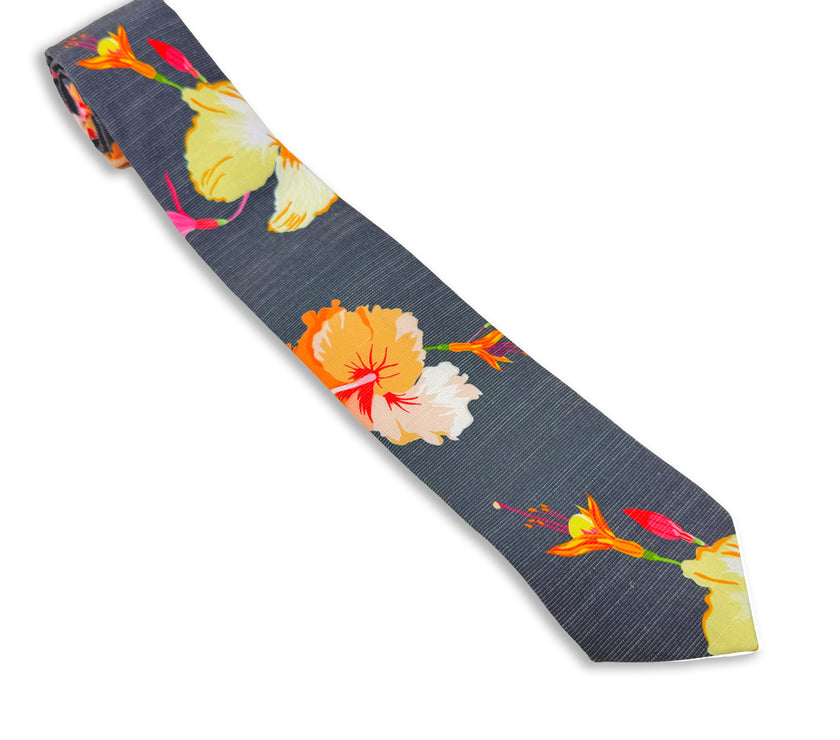 Sky Hibiscus Men's Tie Tie built for LDS missionaries from Kator Shop in Logan, Utah — durable, clean, and made to last through daily wear.