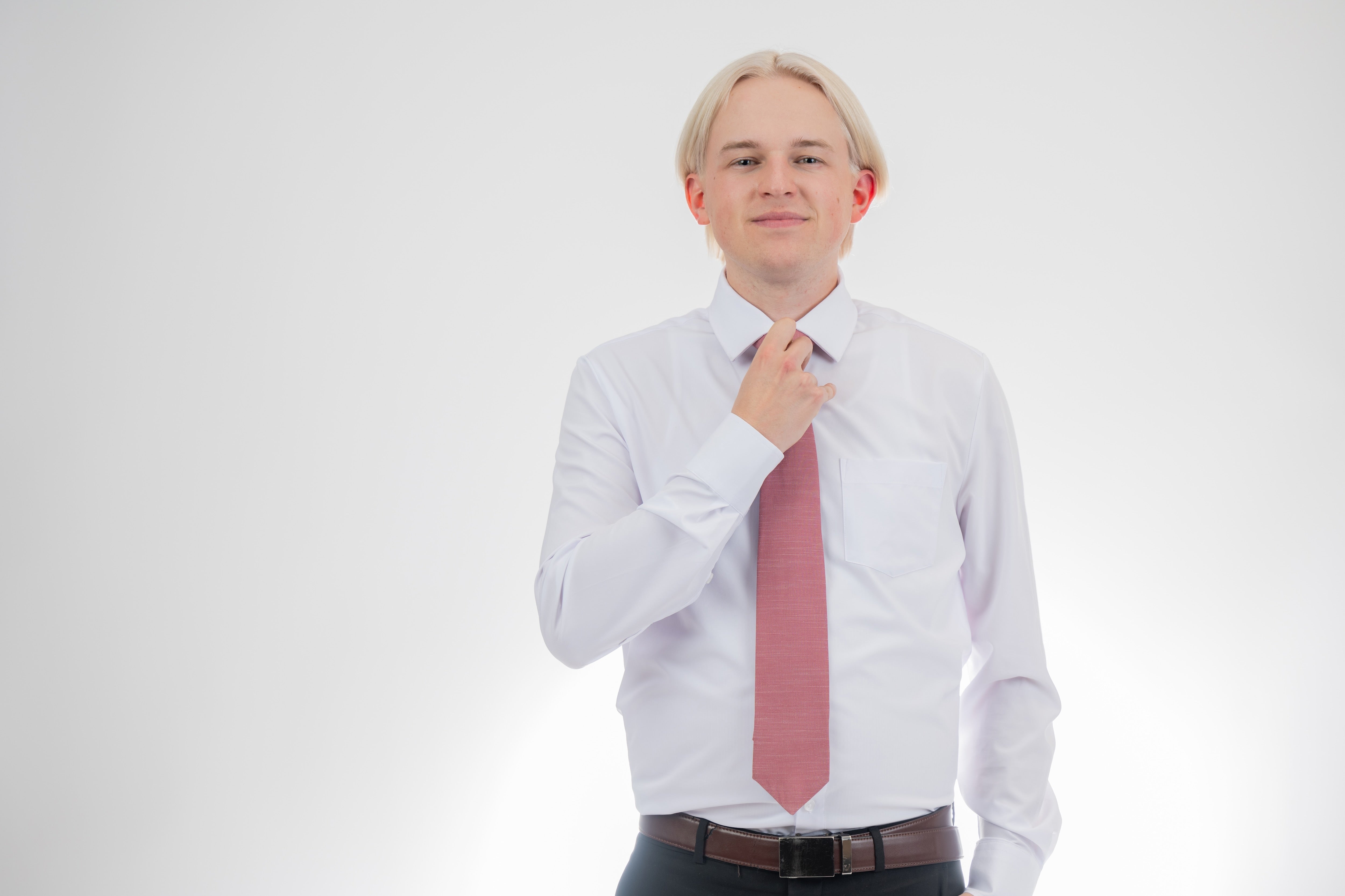 Solid Solids (red) Men's Tie Business tie from Kator Shop in Logan, Utah — premium material designed for confidence and all-day comfort at work.