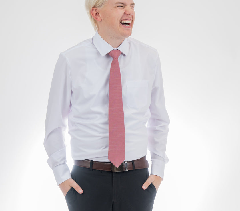 Solid Solids (red) Men's Tie Elegant wedding tie from Kator Shop — designed in Utah for timeless wedding style that photographs perfectly.