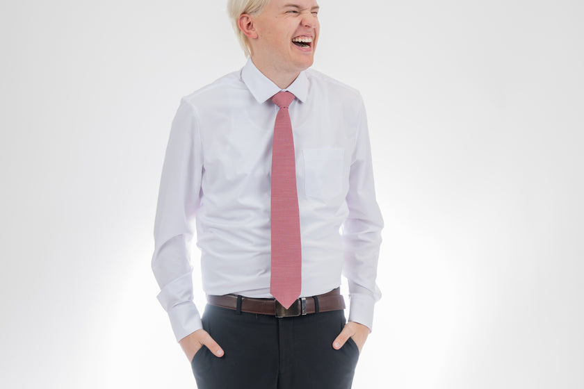 Solid Solids (red) Men's Tie Elegant wedding tie from Kator Shop — designed in Utah for timeless wedding style that photographs perfectly.