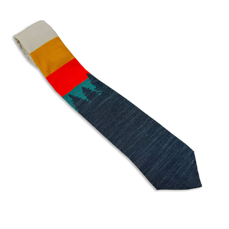 Sunrise Pines (orange-cream) Men's Tie Missionary tie built to last through daily wear — crafted in Logan, Utah by Kator Shop for elders serving around the world.