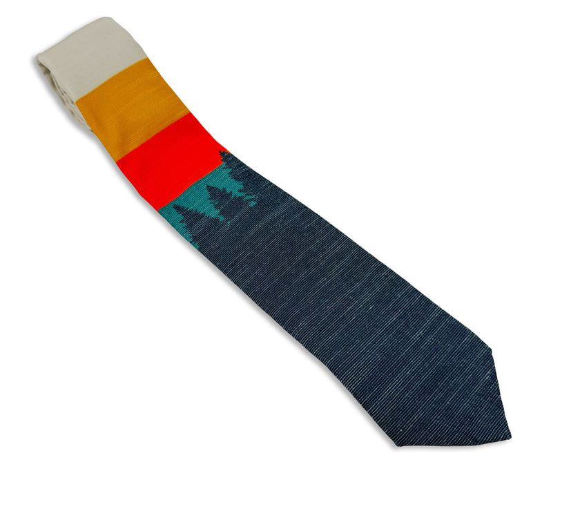 Sunrise Pines (orange-cream) Men's Tie Missionary tie built to last through daily wear — crafted in Logan, Utah by Kator Shop for elders serving around the world.