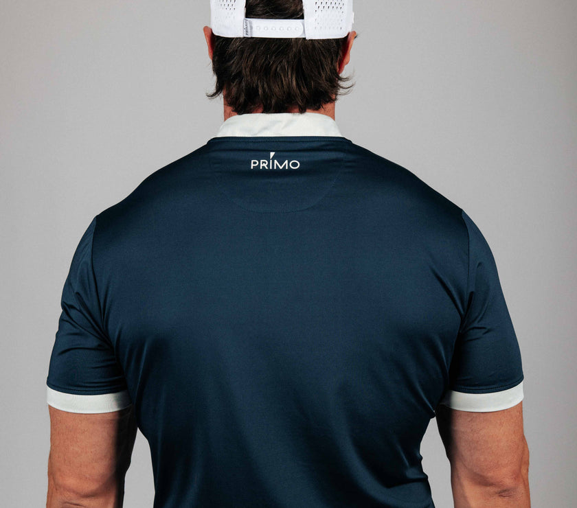 Sailor Blade Collar Polo - Two-tone Navy