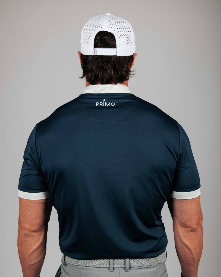 Sailor Blade Collar Polo - Two-tone Navy