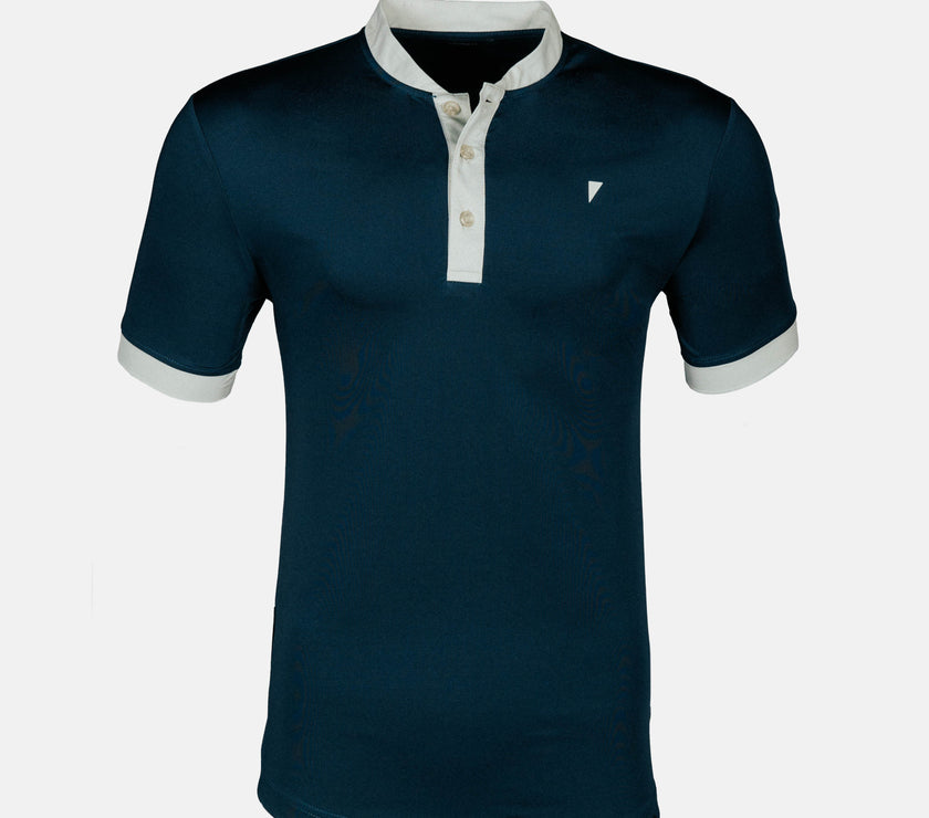 Sailor Blade Collar Polo - Two-tone Navy