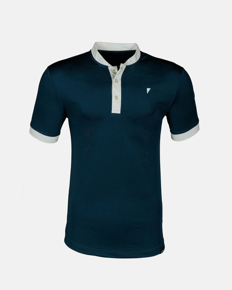 Sailor Blade Collar Polo - Two-tone Navy