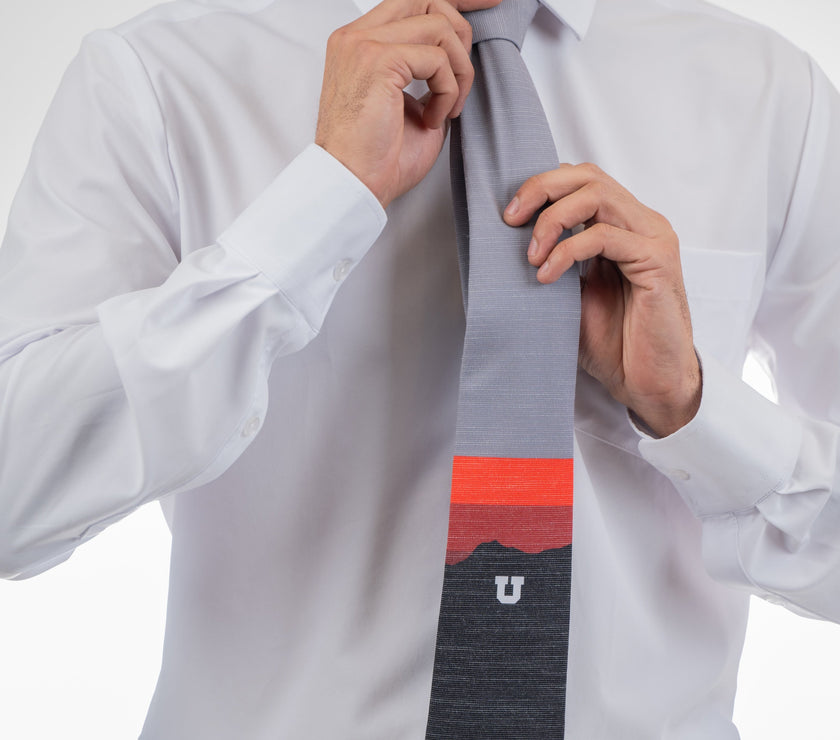 University of Utah Mountain Men's Tie Everyday tie from Kator Shop — versatile Utah menswear piece blending comfort, simplicity, and class.