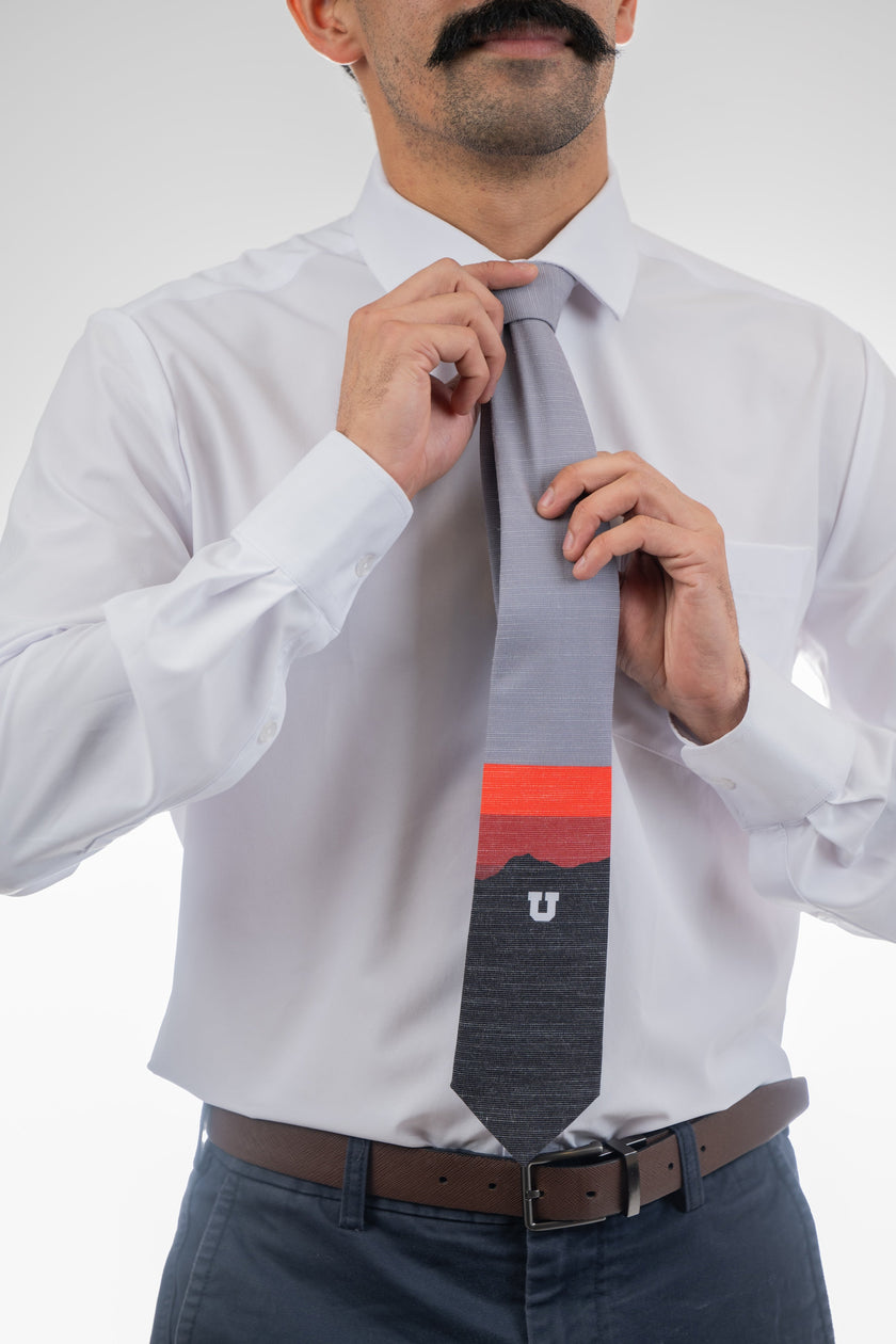 University of Utah Mountain Men's Tie Everyday tie from Kator Shop — versatile Utah menswear piece blending comfort, simplicity, and class.