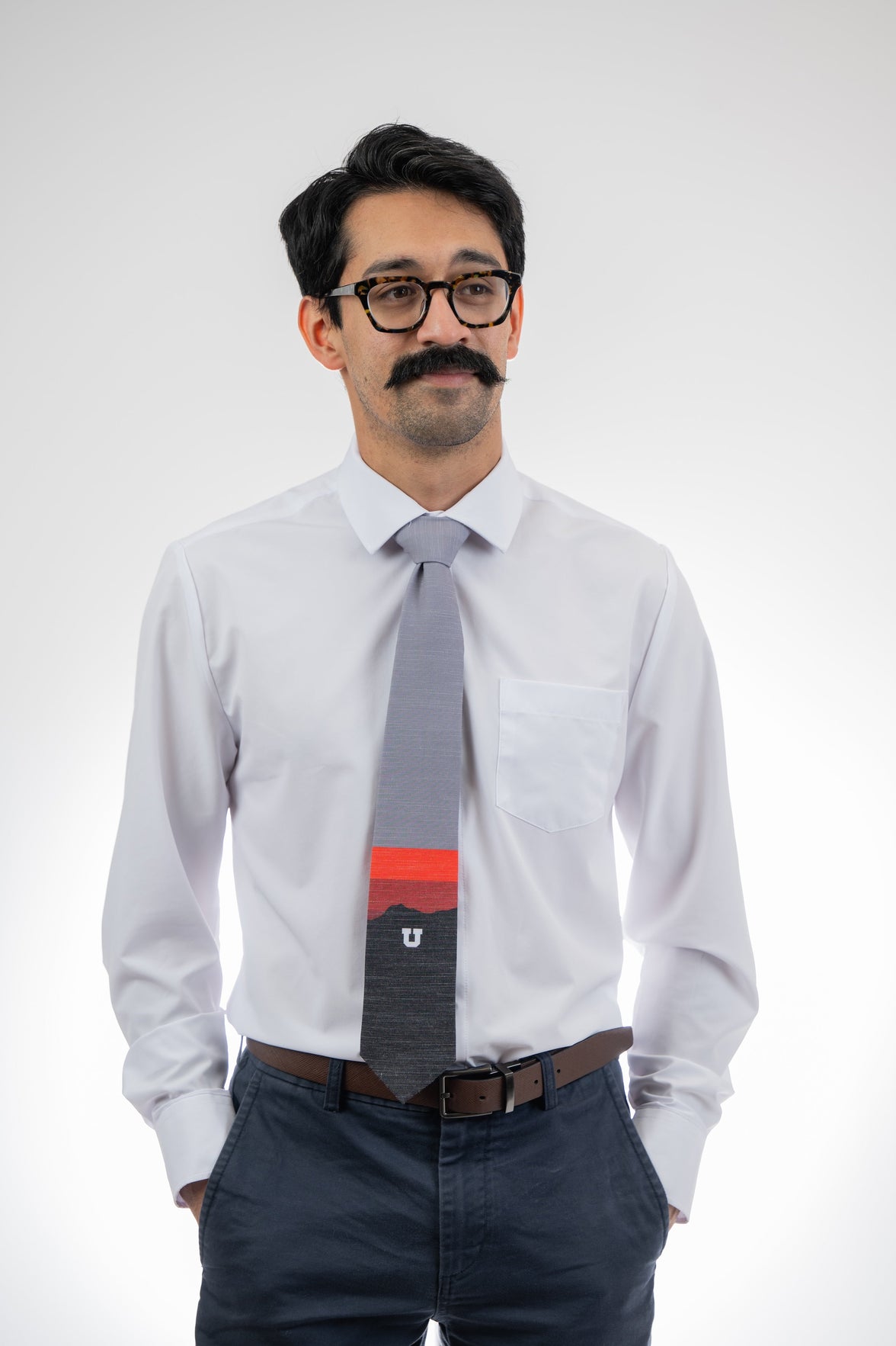 University of Utah Mountain Men's Tie Formal tie from Kator Shop Logan — refined Utah design for galas, ceremonies, and special occasions.