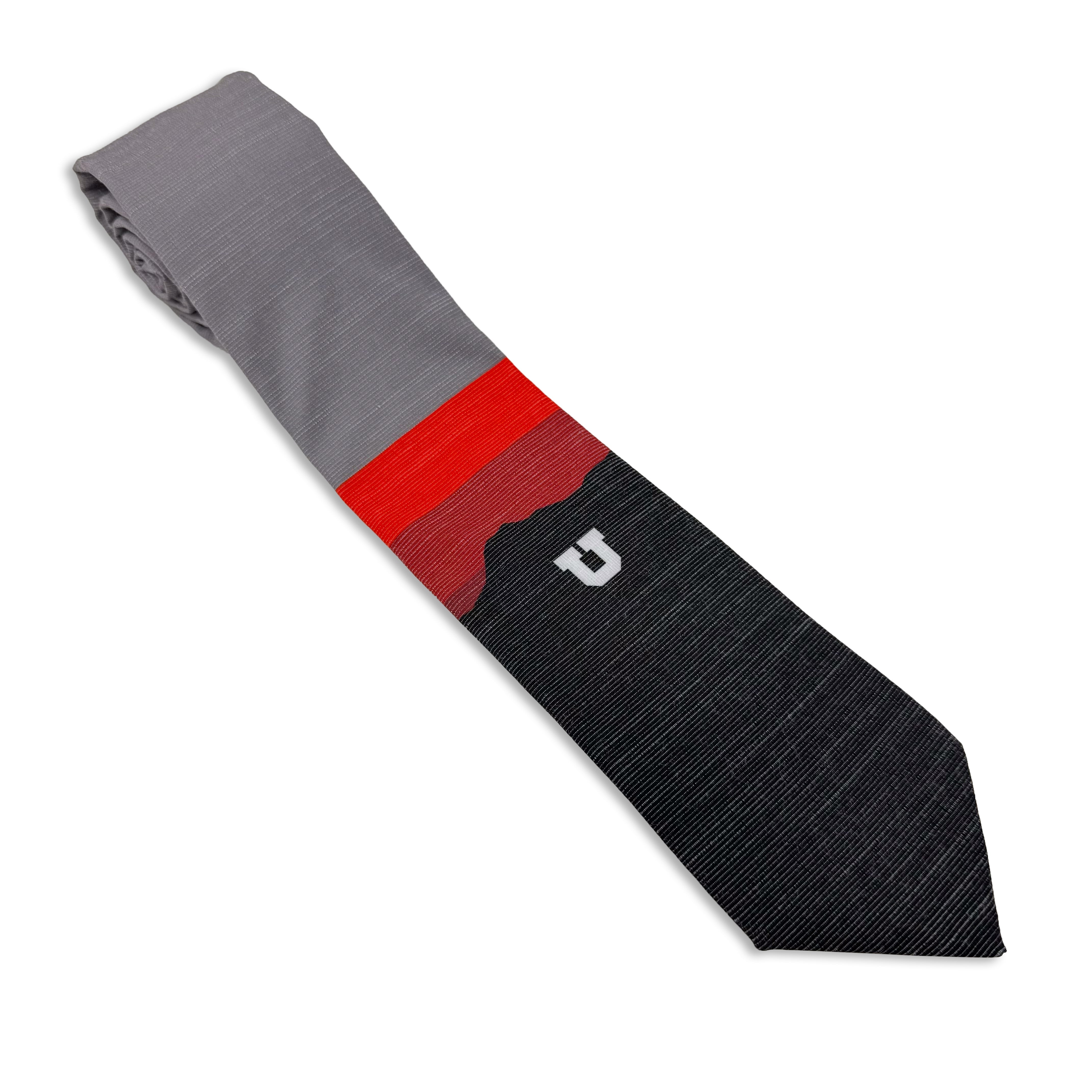 University of Utah Mountain Men's Tie Tie built for LDS missionaries from Kator Shop in Logan, Utah — durable, clean, and made to last through daily wear.
