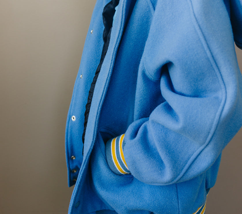 Wool Sleeve Letterman Jacket