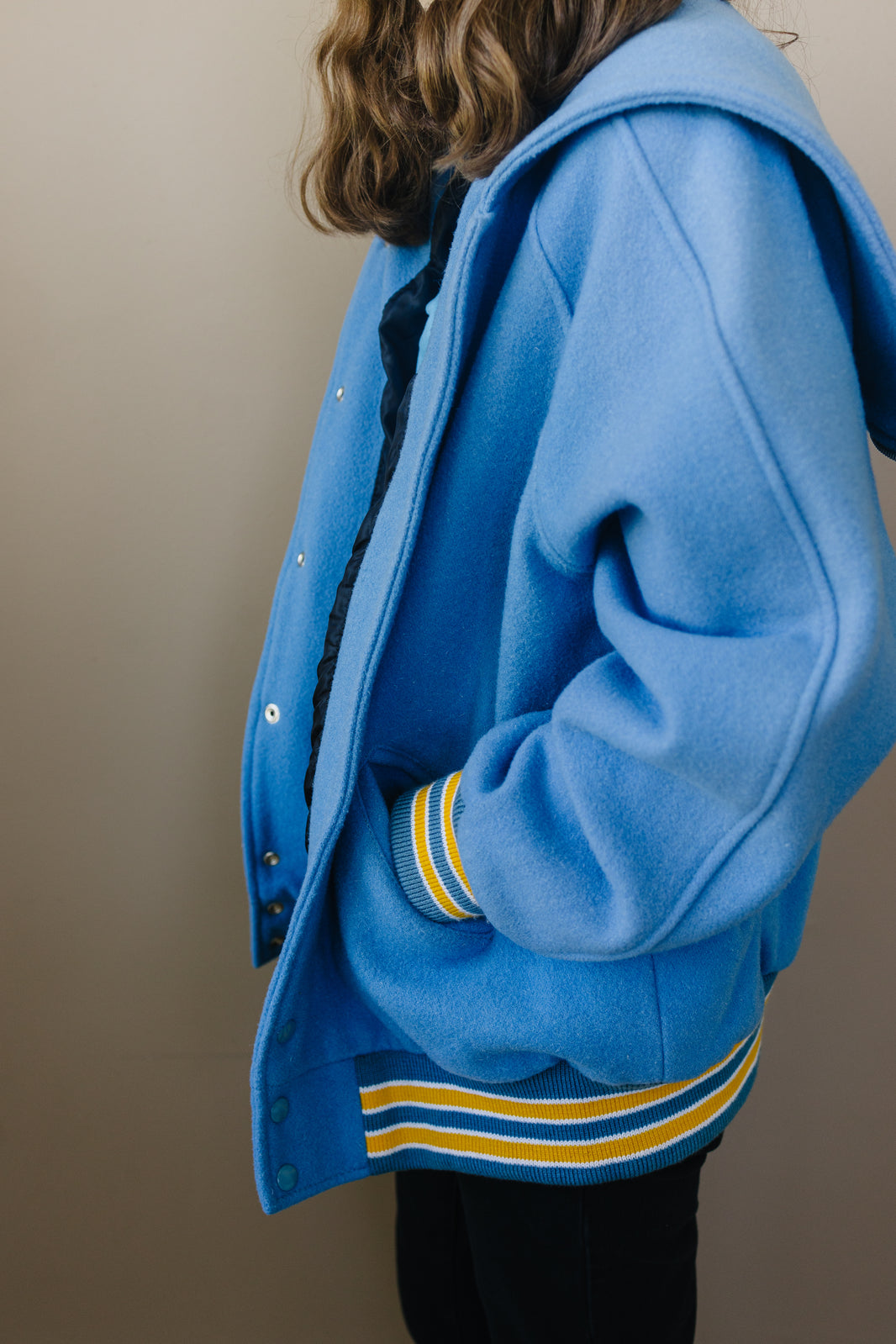 Wool Sleeve Letterman Jacket