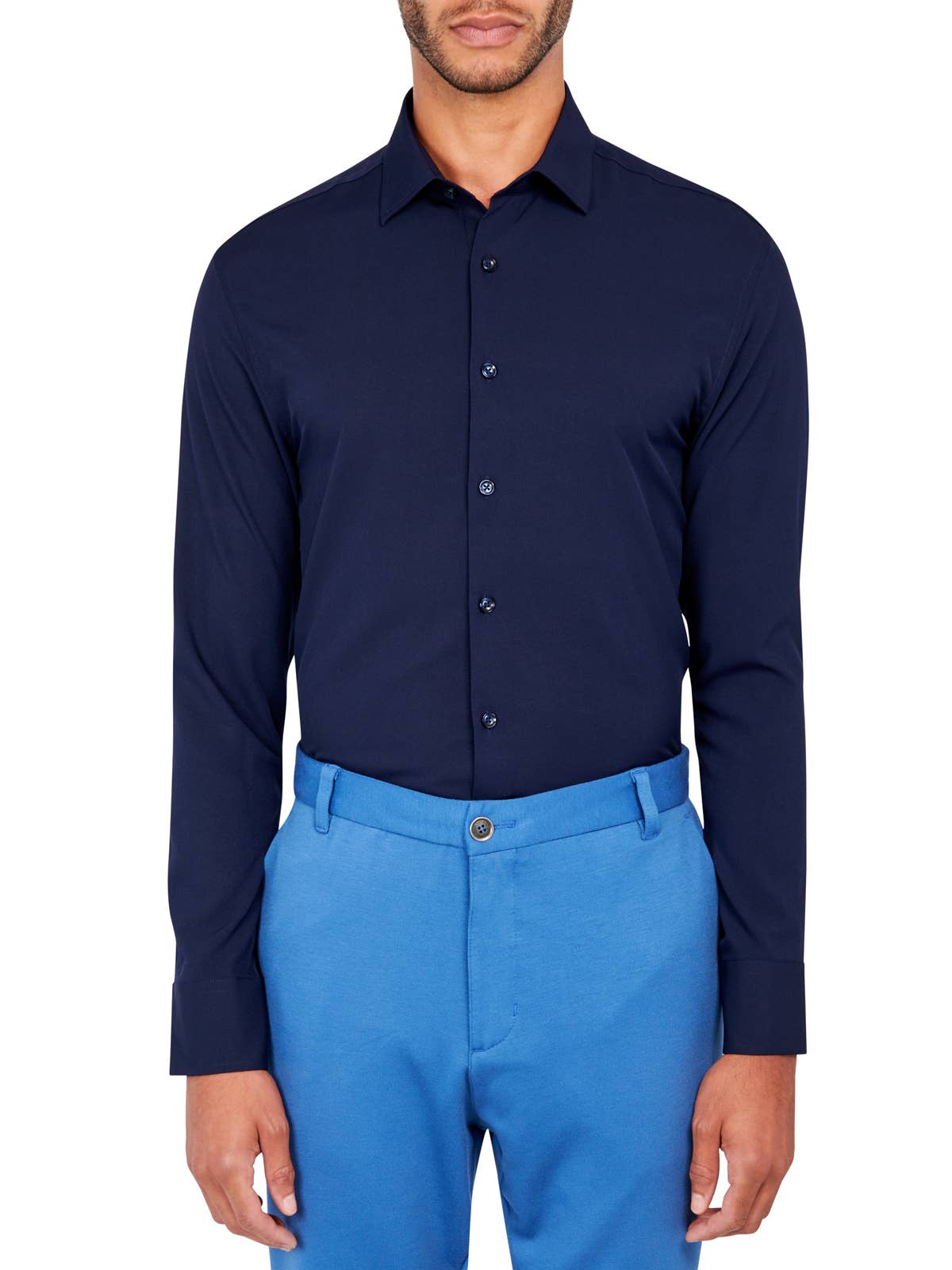 CEREMONY SOLID DRESS SHIRT: NOIR - 001 / 16.5 Large / COC2SDP400