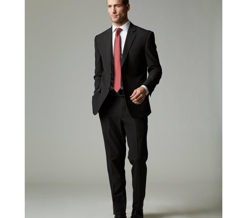 Black Tempo Stretch Slim Fit 1-Pant Suit - ODIONBTS001