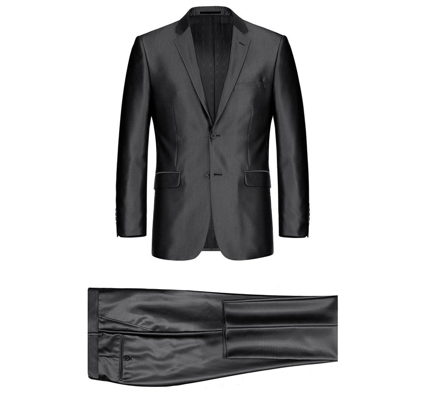 Renoir 207-1 Men's Sharkskin Italian Styled Two Piece Suit