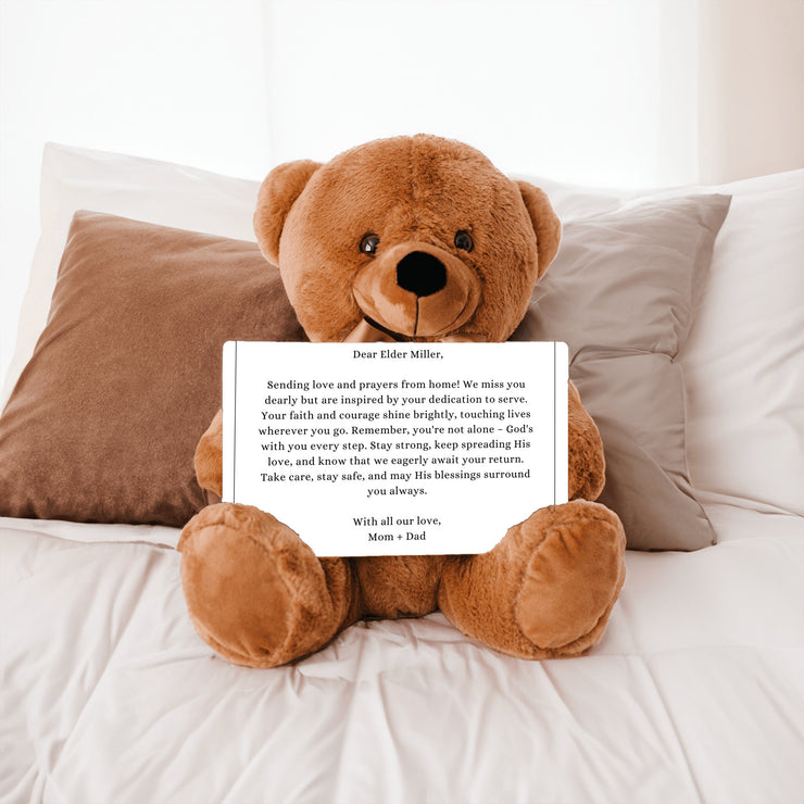 Teddy Bear with Personalized Postcard-Simple