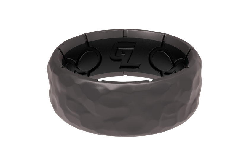 Zeus Hammered Gun Metal Ring