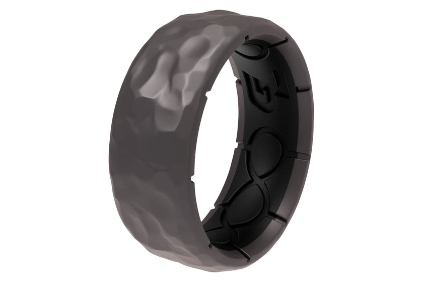 Zeus Hammered Gun Metal Ring