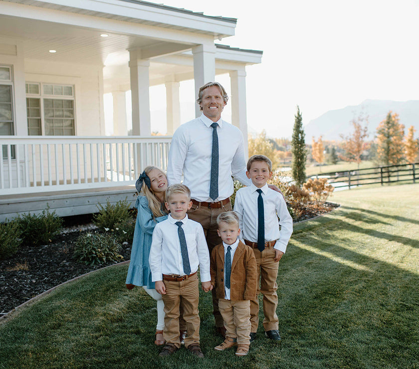 Navy Dot Boys Tie