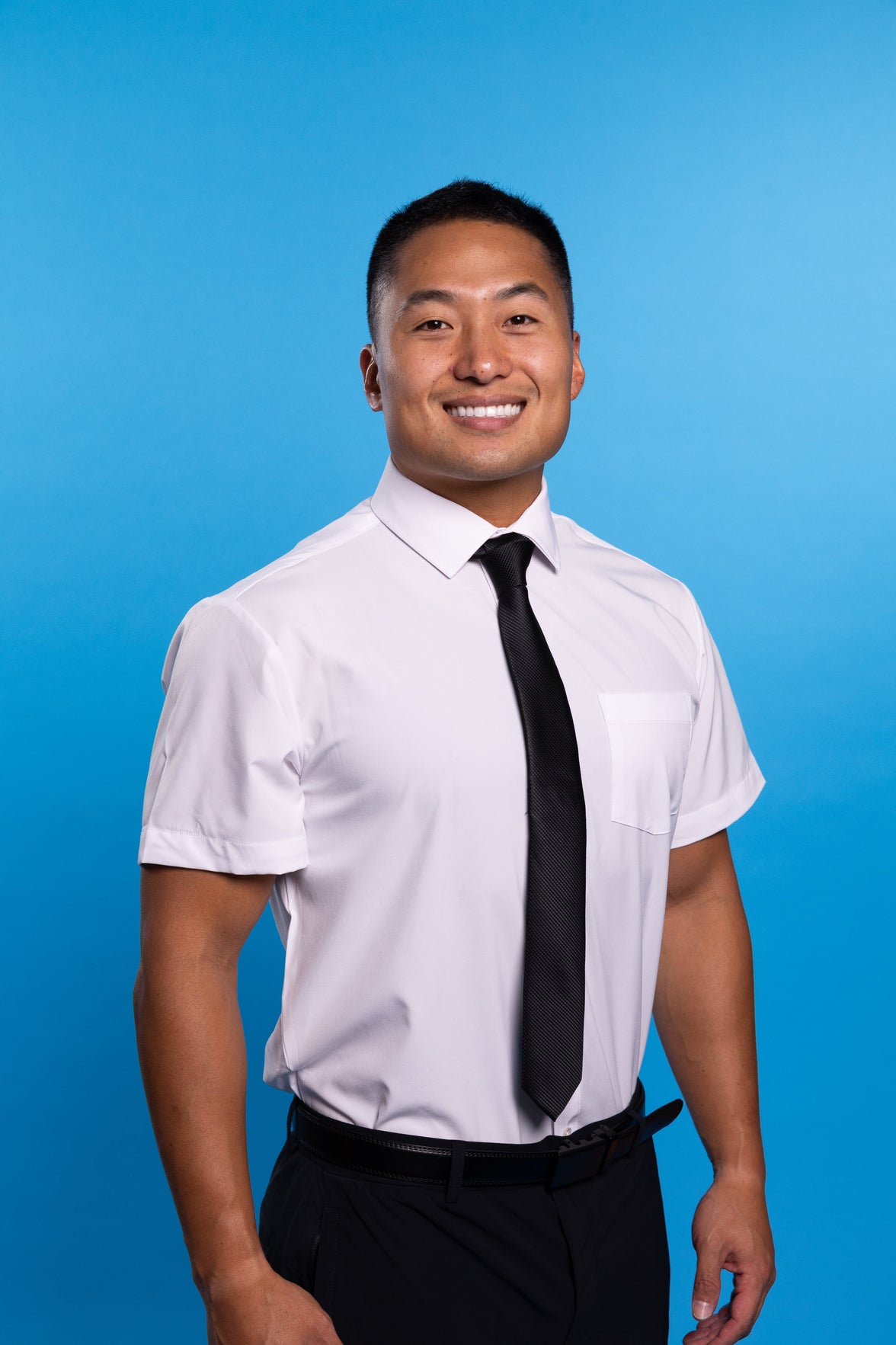 &Collar Range Short Sleeve Dress Shirt