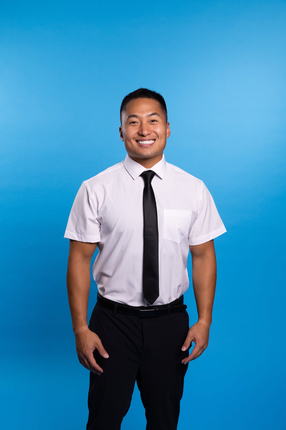 &Collar Range Short Sleeve Dress Shirt