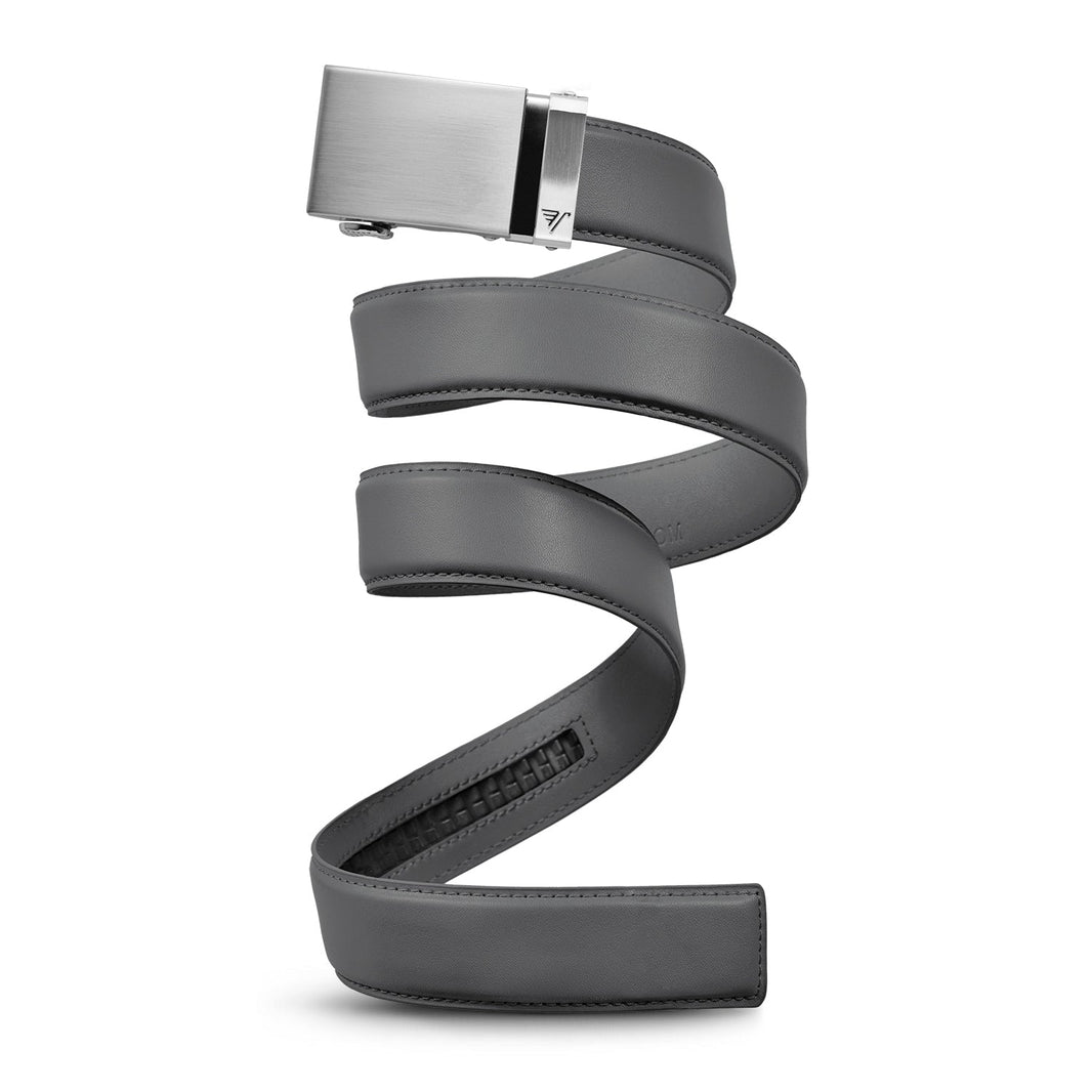 Mission Belt USA 40mm Gunmetal Buckle & Black Leather Belt - Large (Fits Up To 38")