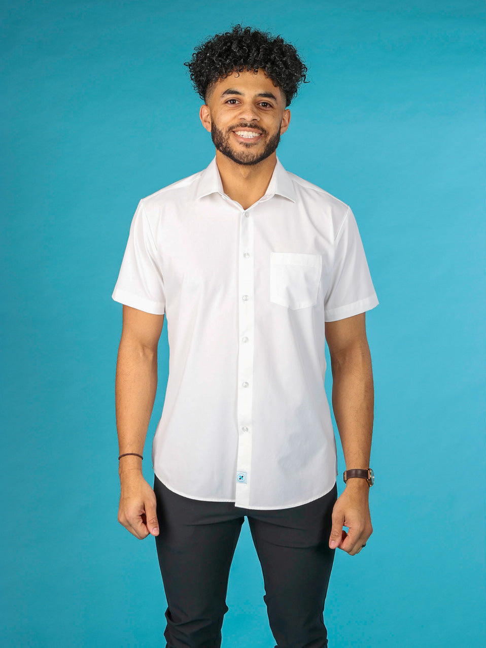 &Collar Range Shirt Short Sleeve- TALL