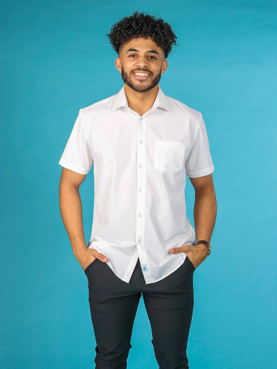 &Collar Range Shirt Short Sleeve- TALL