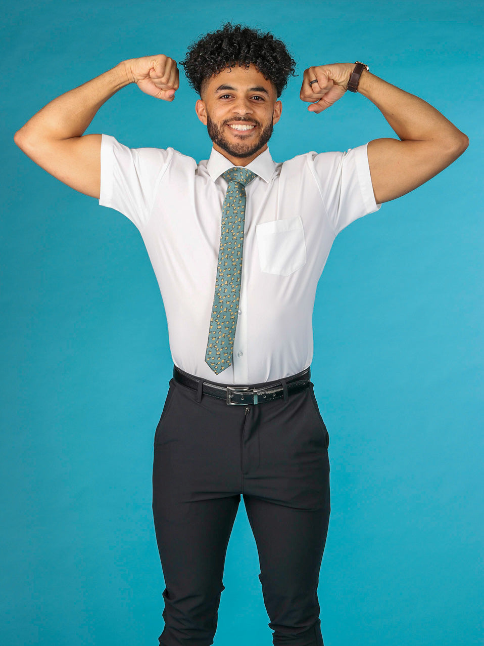 &Collar Range Short Sleeve Dress Shirt