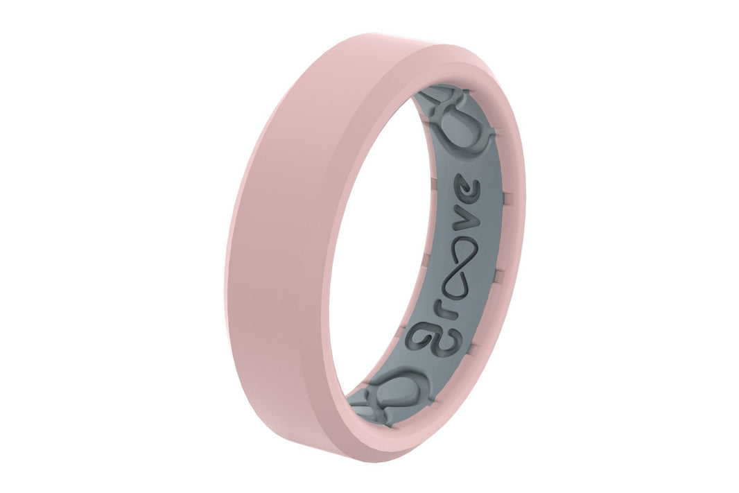 Edge Rose Quartz Thin Ring