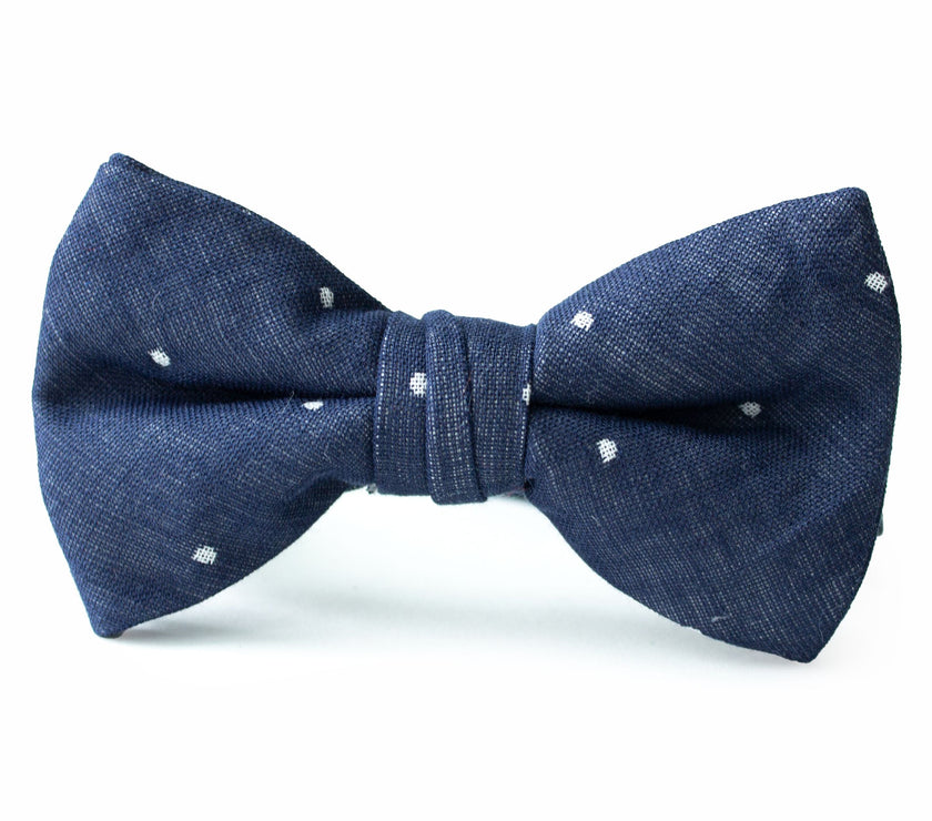 Navy Dot Bow Tie for Boys
