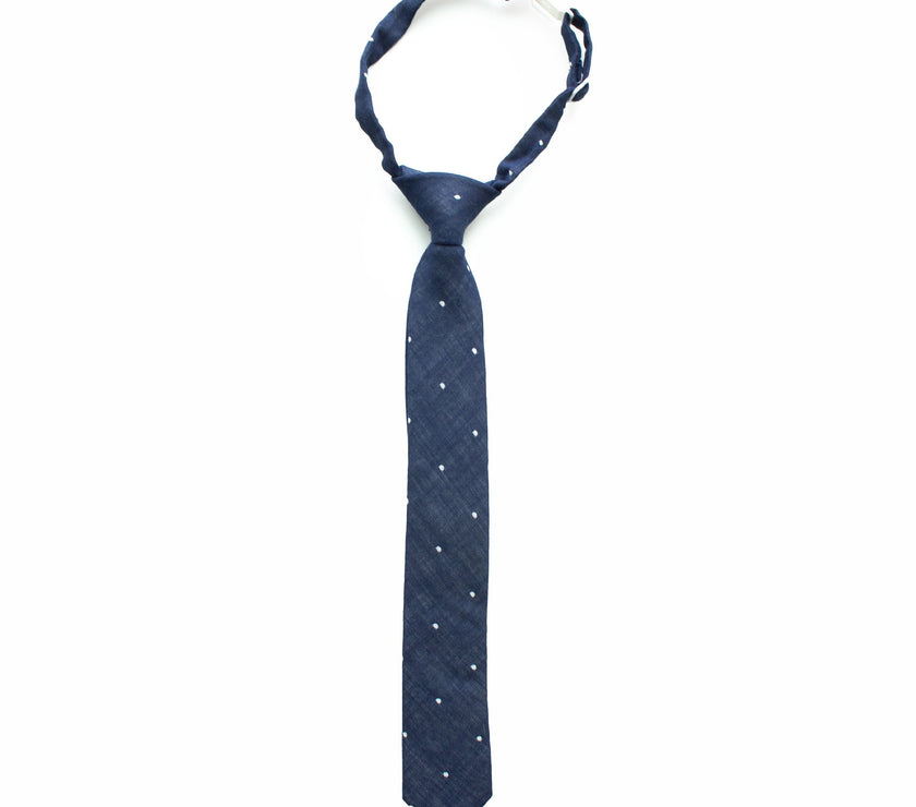 Navy Dot Boys Tie