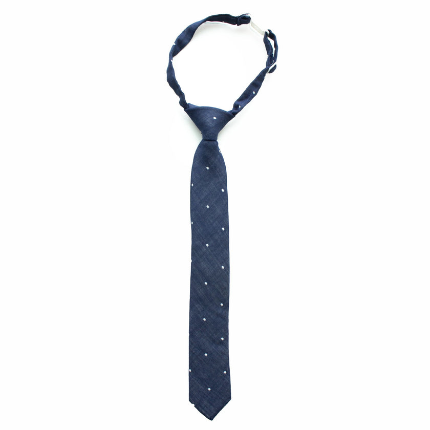 Navy Dot Boys Tie